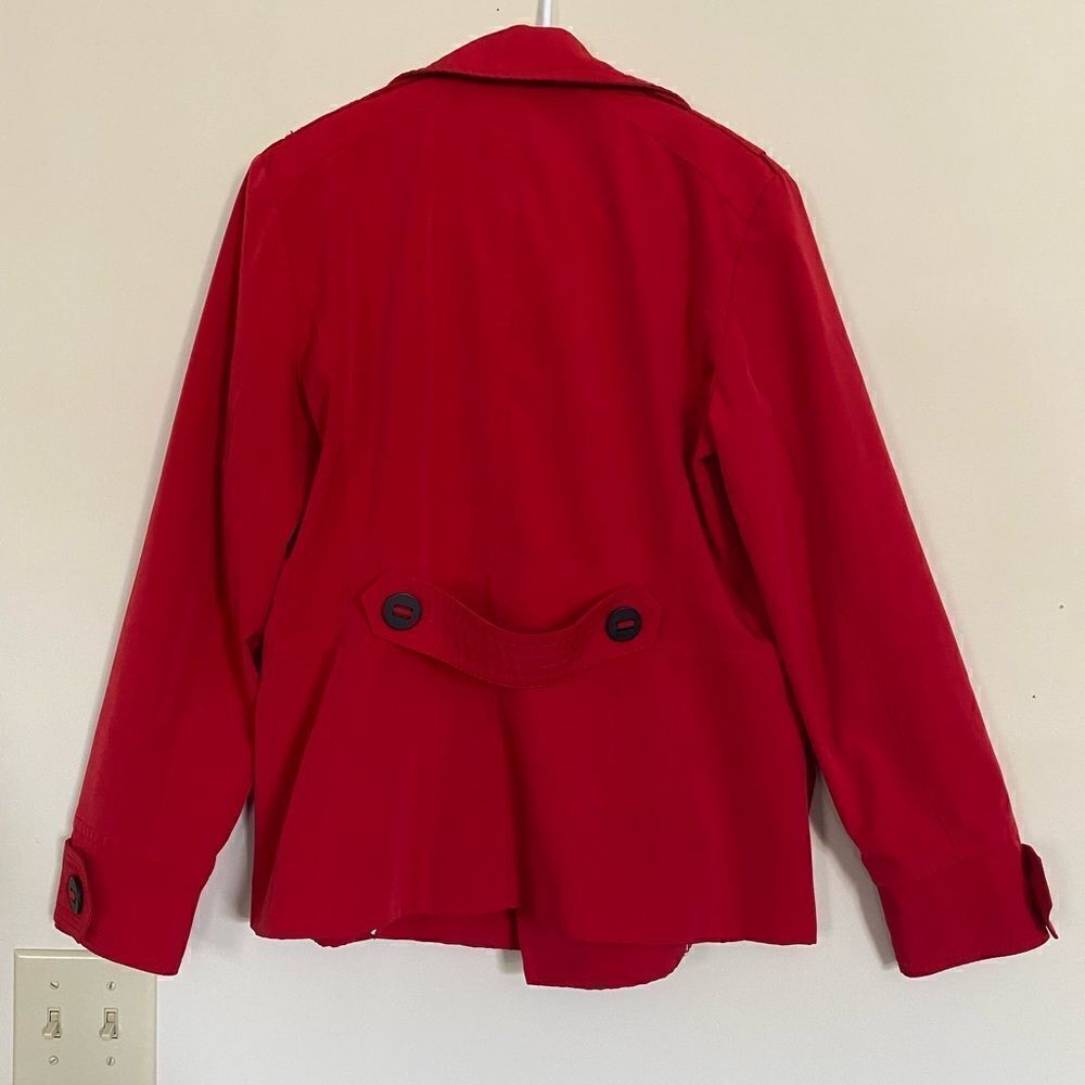 ‎Esprit Outerwear Red Button Front Coat Size Small - Picture 8 of 10